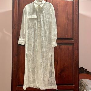 Zara Lace Button-front Caftan/Dress, Sz Small